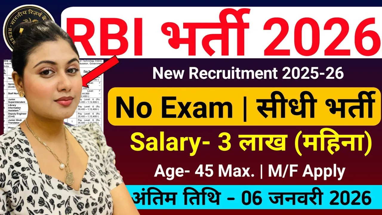 RBI Bharti 2026 for Graduate Without Exam