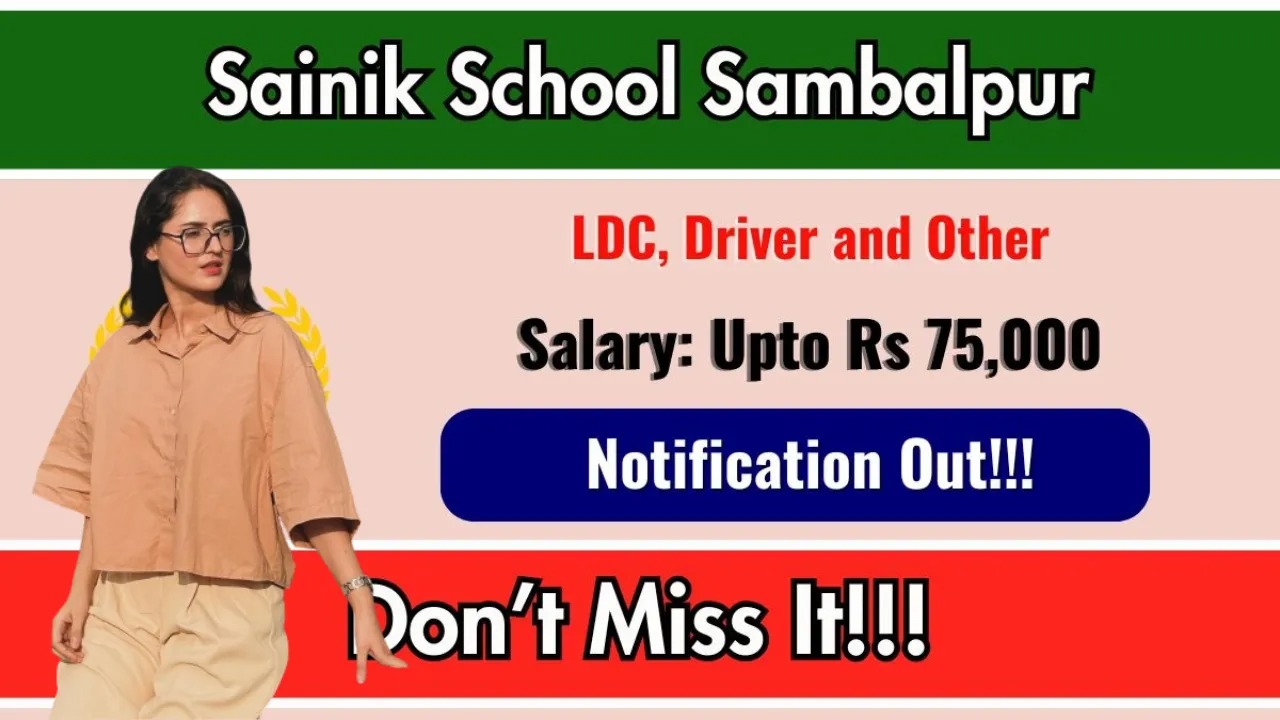 Sainik School Recruitment 2026 for 10th, 12th Pass & Graduate