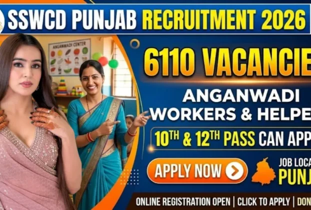 SSWCD Punjab Anganwadi Recruitment 2026 for 10th,12th Pass